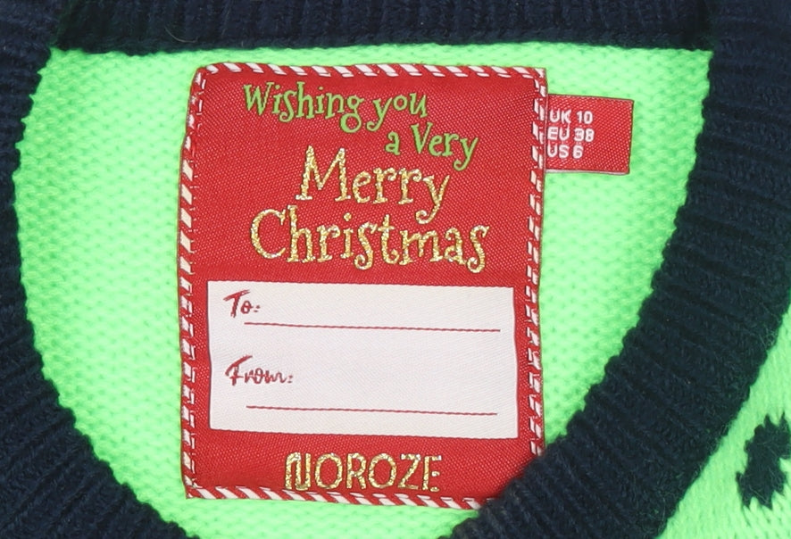 Womens UK Size 10 Noroze Green Pullover Jumper