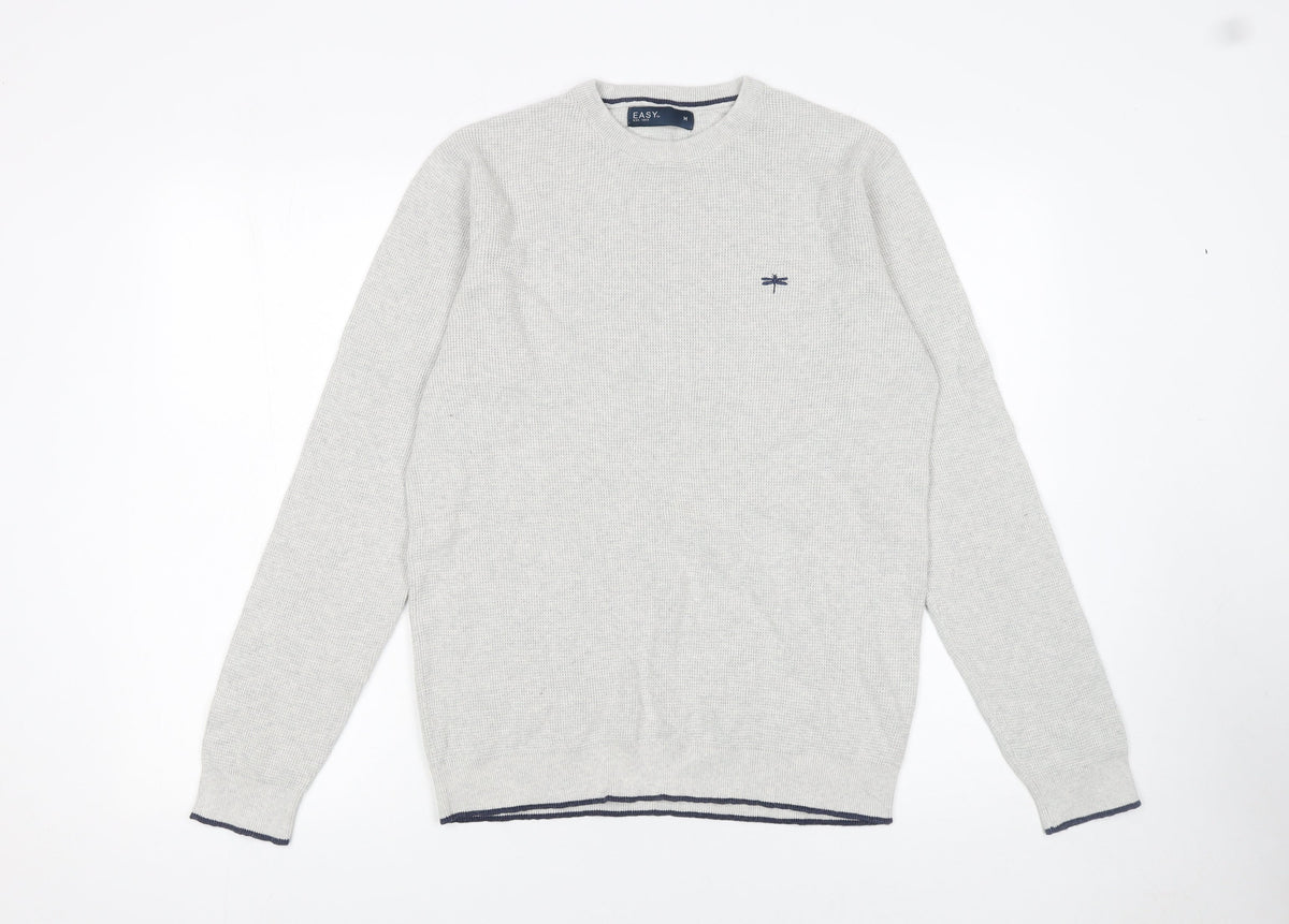 Mens UK Size M Easy Grey Pullover Jumper