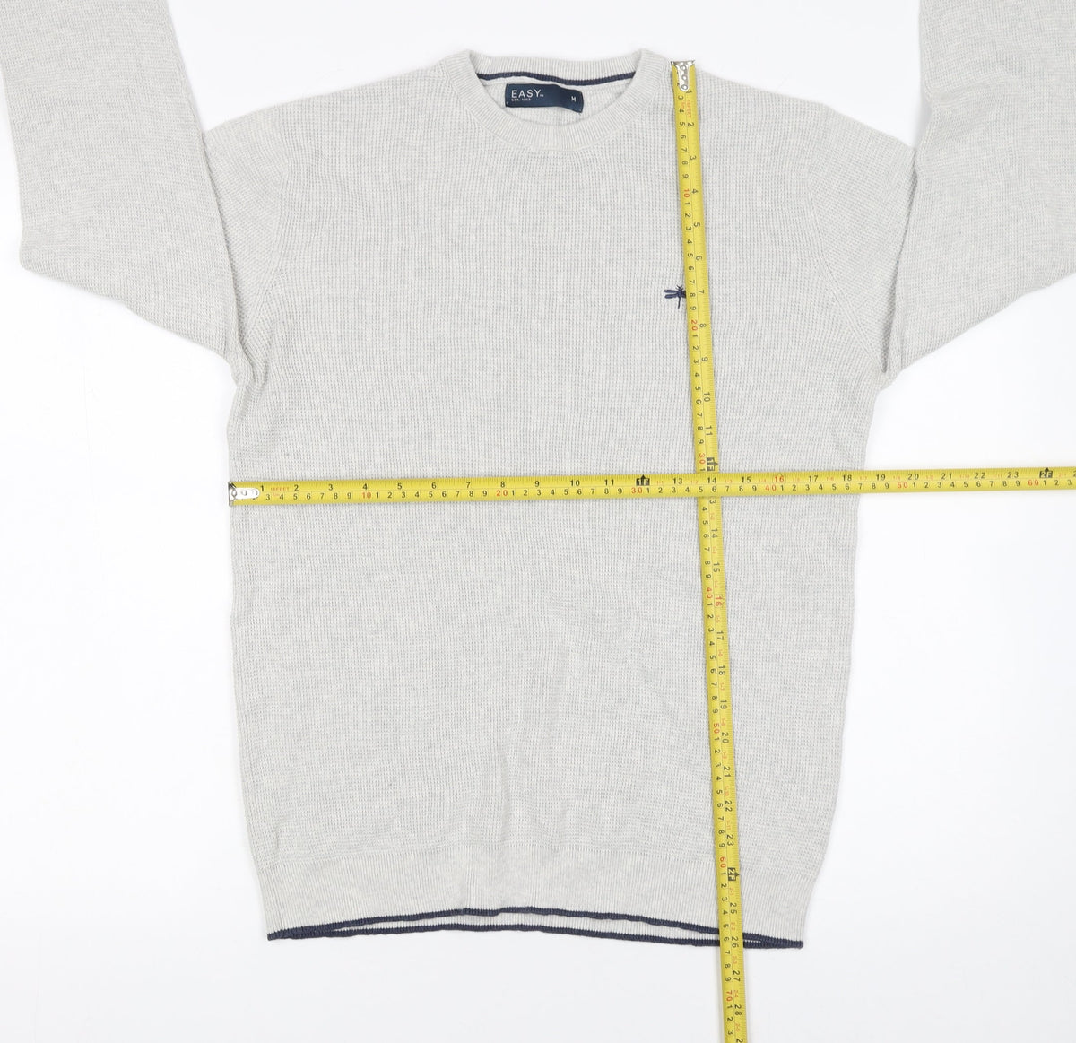 Mens UK Size M Easy Grey Pullover Jumper