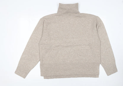 Womens UK Size M New Look Beige Pullover Jumper