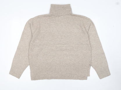 Womens UK Size M New Look Beige Pullover Jumper