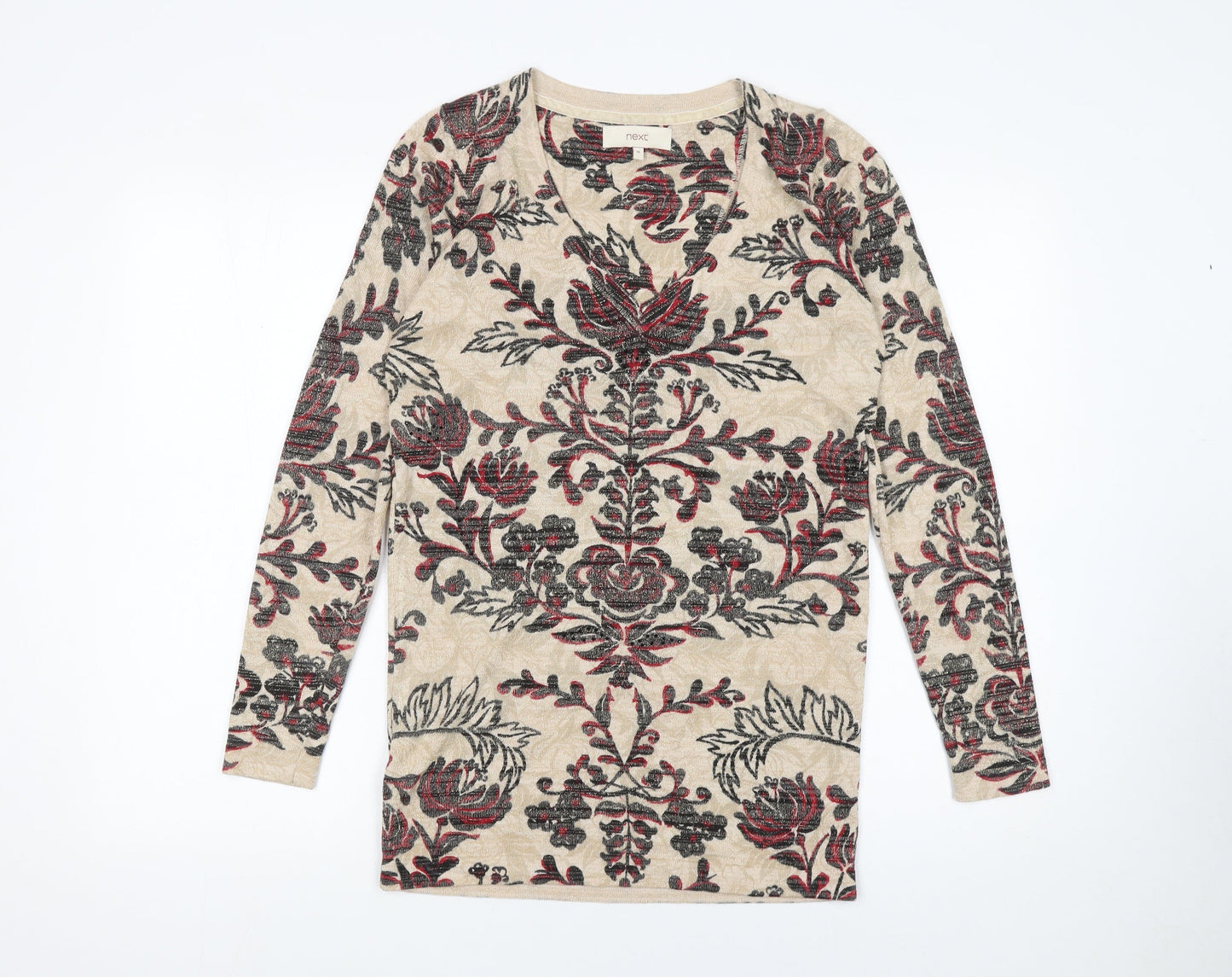 Womens UK Size 10 NEXT Beige Pullover Jumper