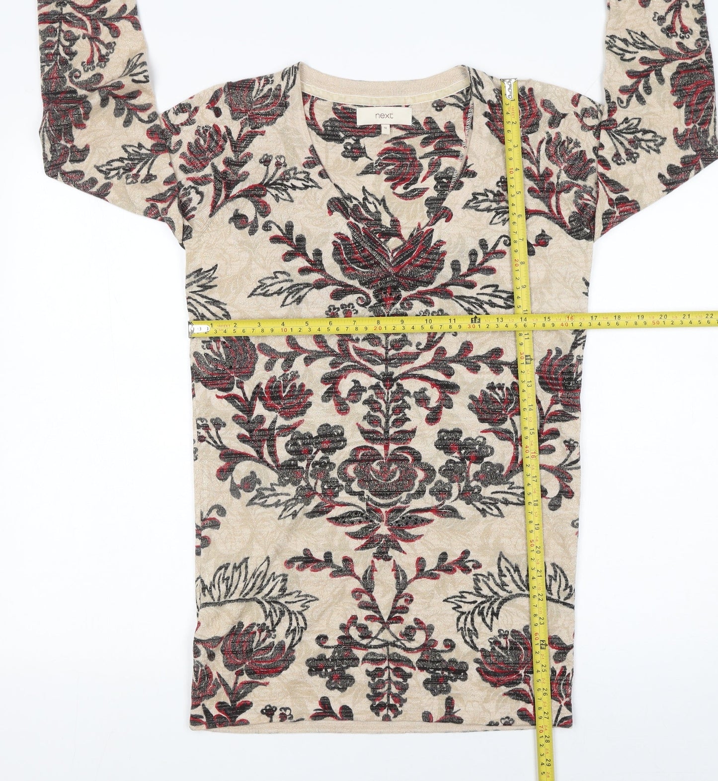 Womens UK Size 10 NEXT Beige Pullover Jumper