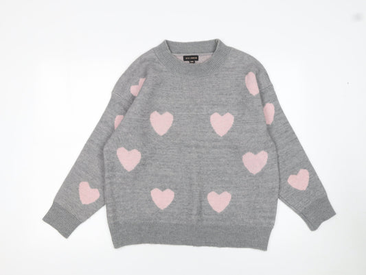 Womens UK Size M QED London Grey Pullover Jumper