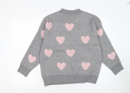 Womens UK Size M QED London Grey Pullover Jumper