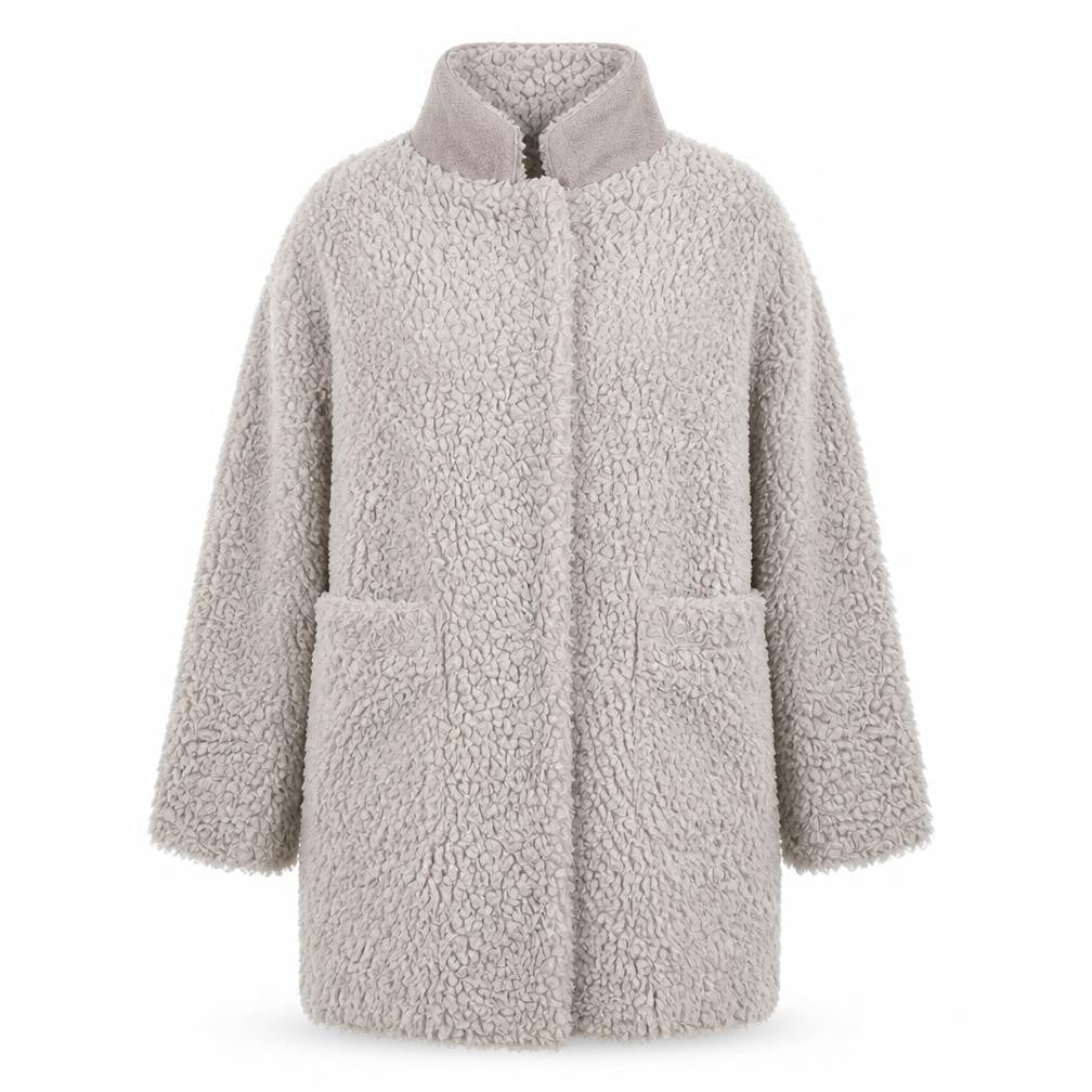 Womens UK Size 8 Paisie Beige Overcoat