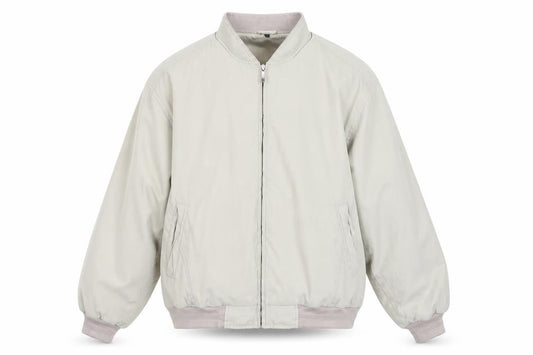Canson of Denmark Men’s Beige Bomber Jacket Size M Lined Zip-Up