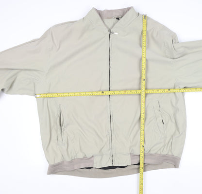 Canson of Denmark Men’s Beige Bomber Jacket Size M Lined Zip-Up