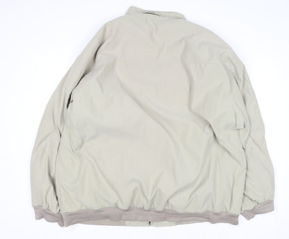 Canson of Denmark Men’s Beige Bomber Jacket Size M Lined Zip-Up