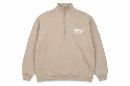 Mens UK Size S Boohoo Beige 1/2 Zip Sweatshirt