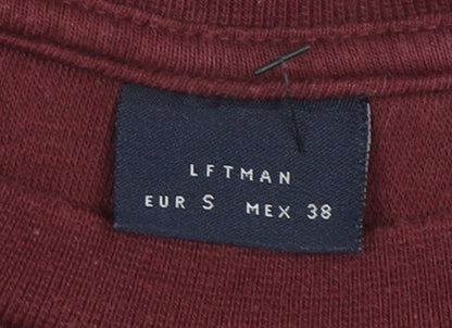 Mens UK Size S LFTMAN Red Pullover Sweatshirt