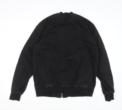 Mens UK Size L ASOS Black Bomber Jacket