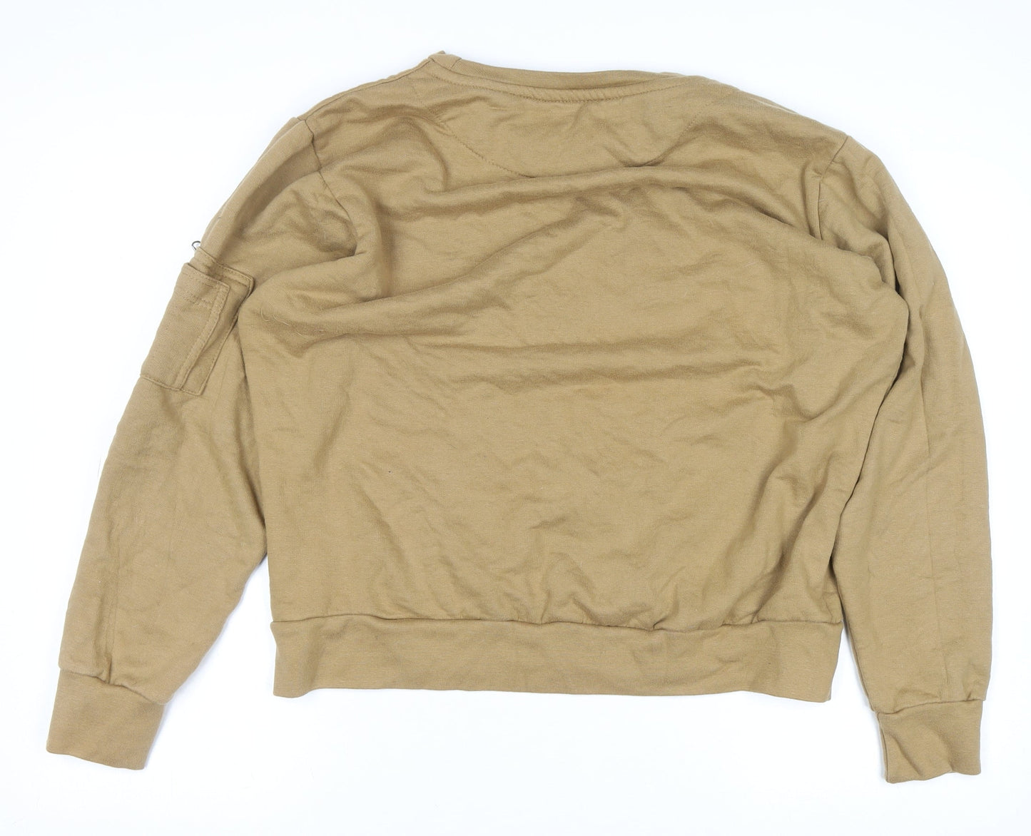 Mens UK Size L Brave Soul Beige Pullover Sweatshirt