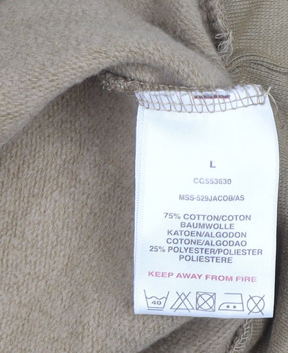 Mens UK Size L Brave Soul Beige Pullover Sweatshirt