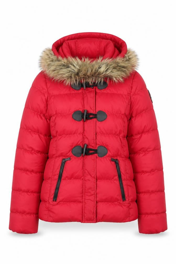 Womens UK Size 8 Brave Soul Red Puffer Jacket