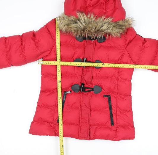Womens UK Size 8 Brave Soul Red Puffer Jacket