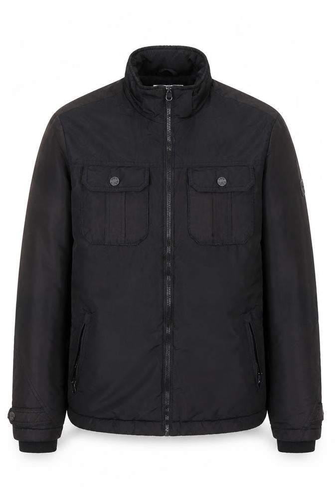 Mens UK Size L JACK & JONES Black Bomber Jacket