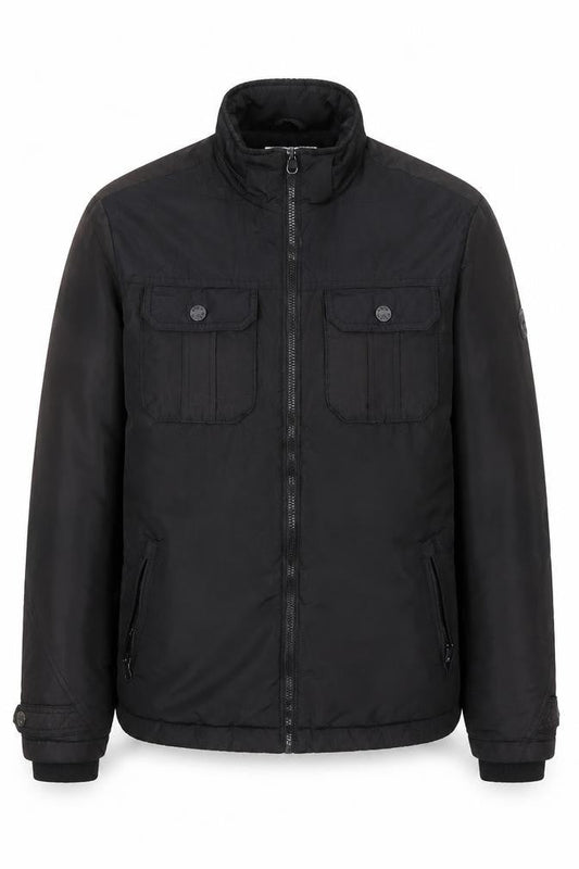 Mens UK Size L JACK & JONES Black Bomber Jacket