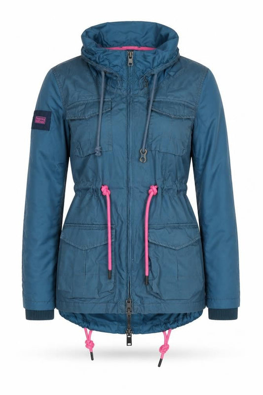 Womens UK Size XS Superdry Blue Parka Coat