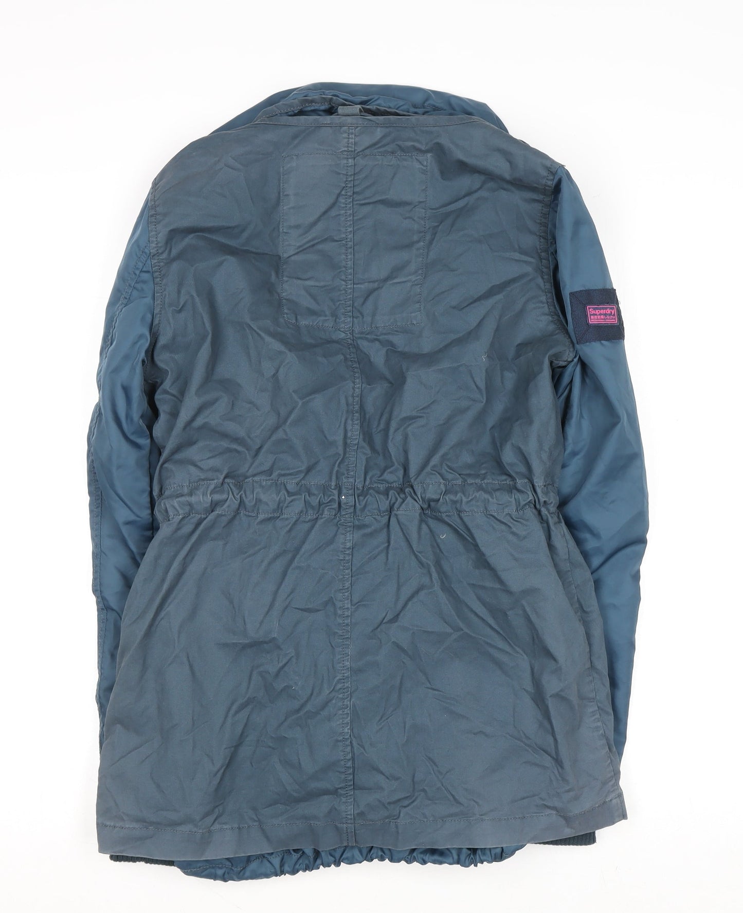 Womens UK Size XS Superdry Blue Parka Coat