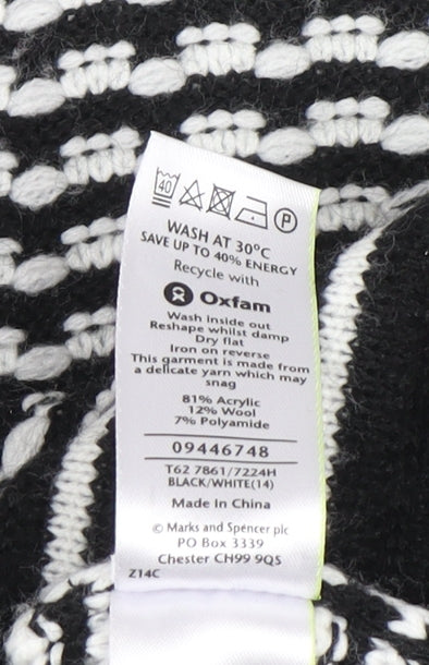 Womens UK Size 14 Marks and Spencer Black Cardigan Jumper