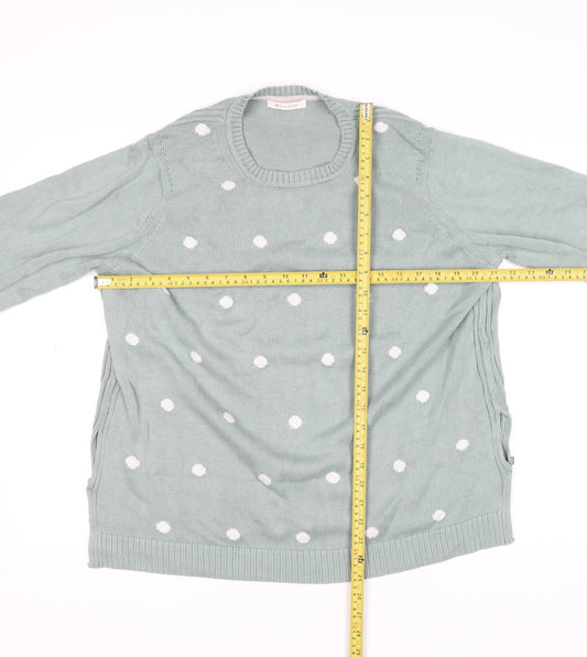 Womens UK Size L Rare Earth Green Pullover Jumper