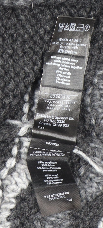 Womens UK Size M Marks and Spencer Grey Cardigan Jumper