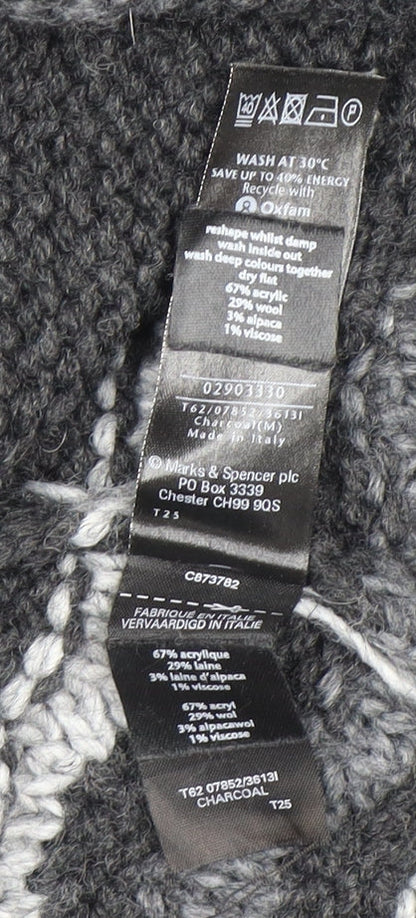 Womens UK Size M Marks and Spencer Grey Cardigan Jumper