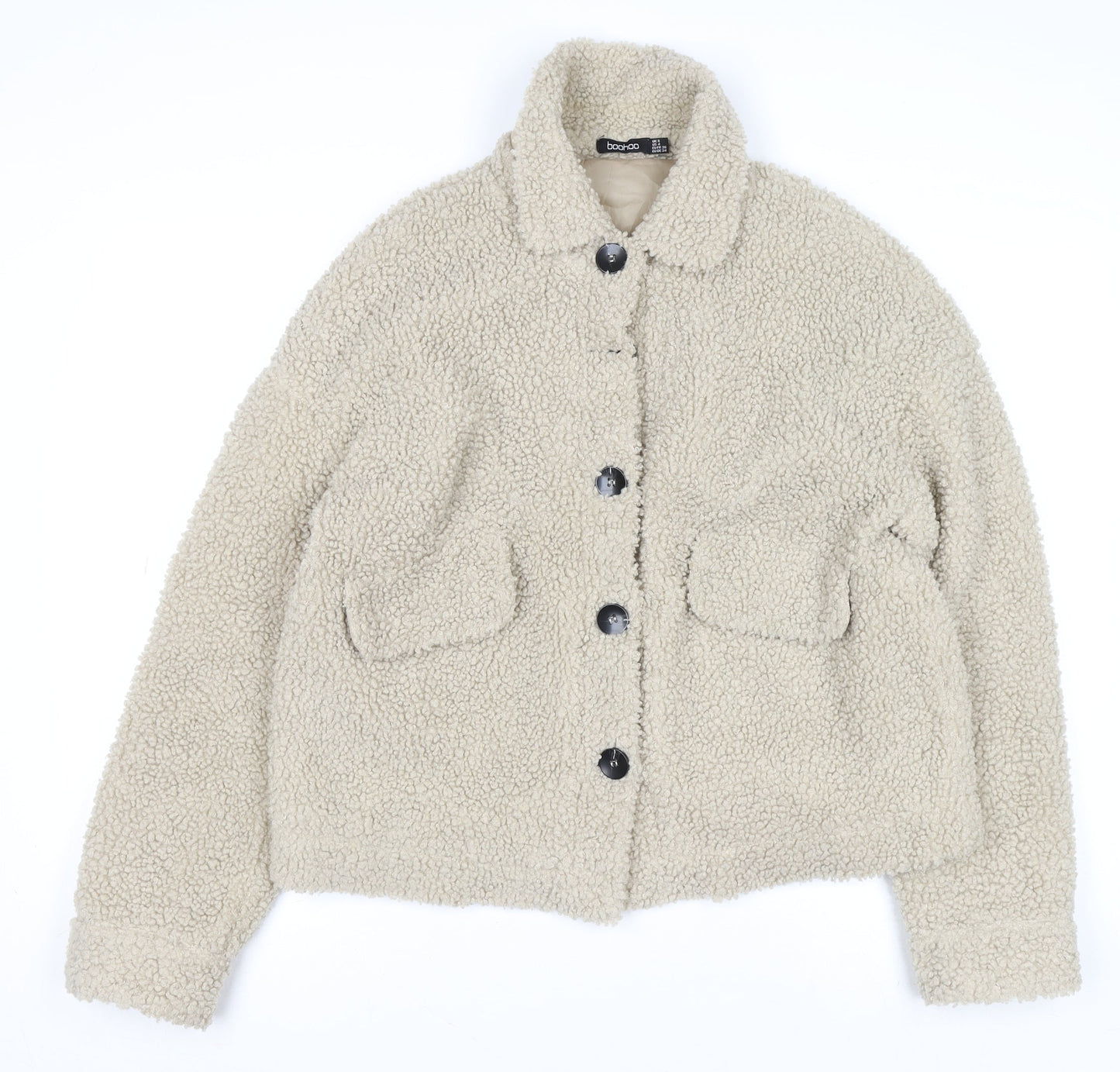 Womens UK Size 8 Boohoo Beige Basic Jacket