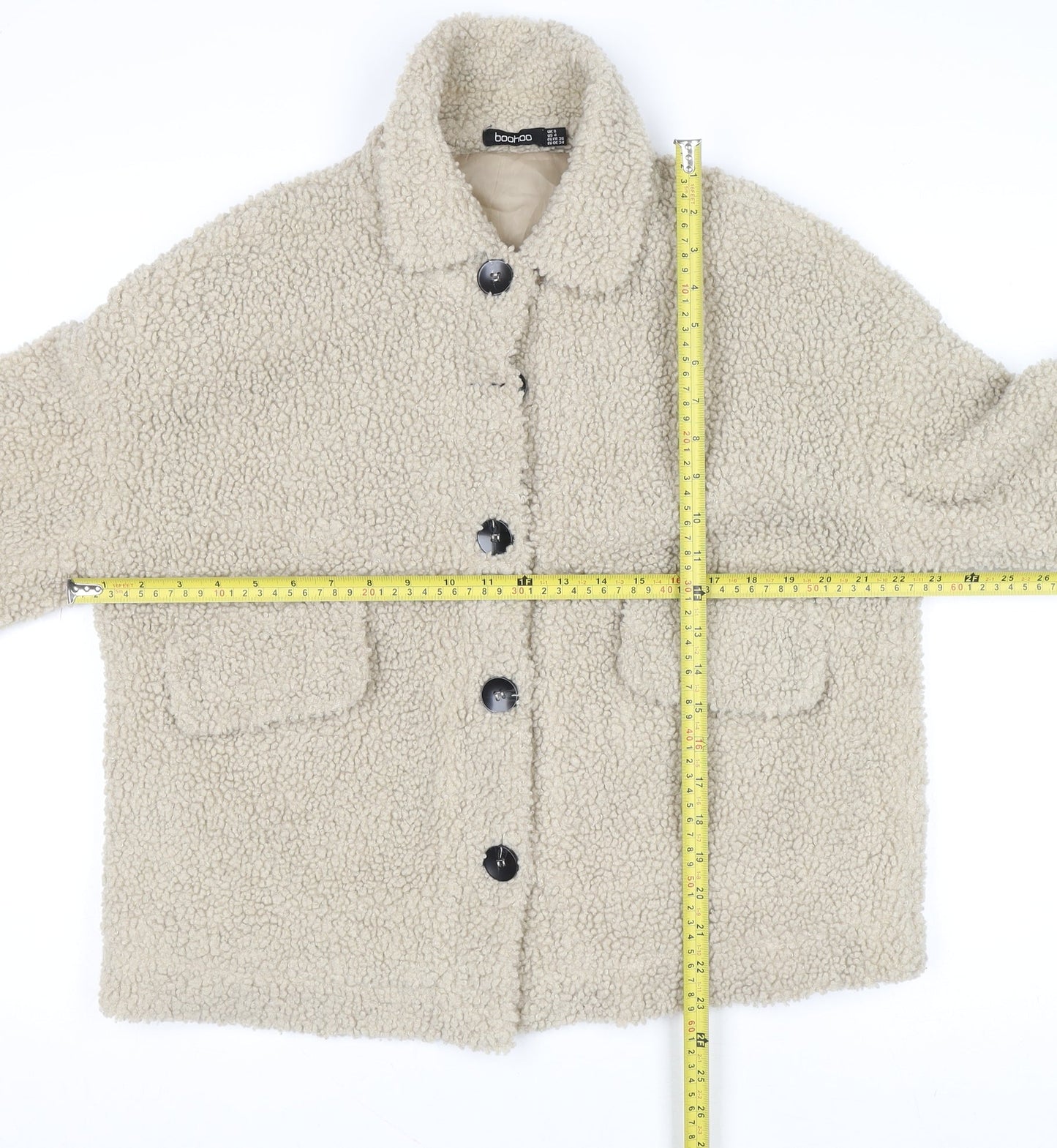 Womens UK Size 8 Boohoo Beige Basic Jacket