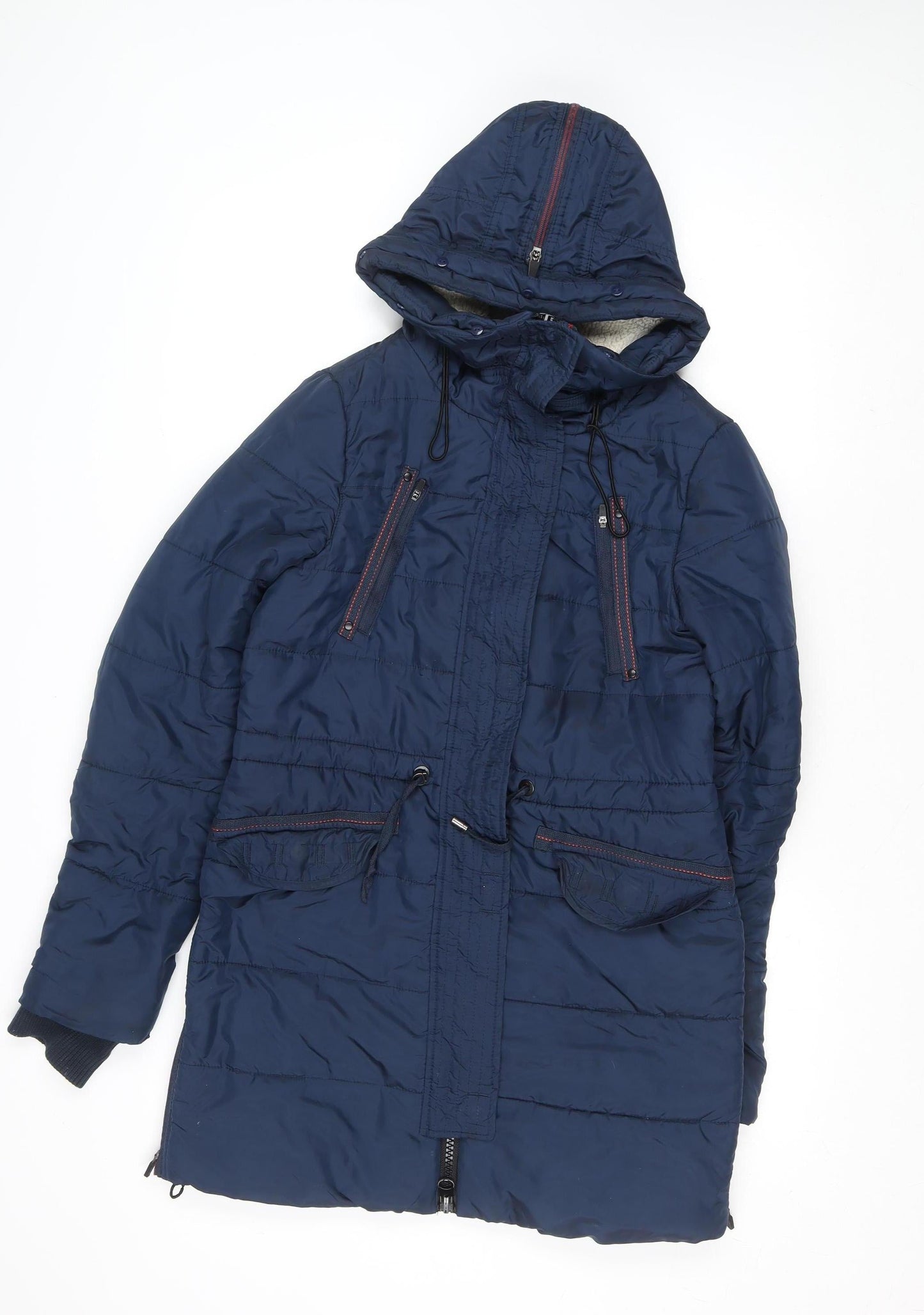 Womens UK Size S VERO MODA Blue Parka Coat
