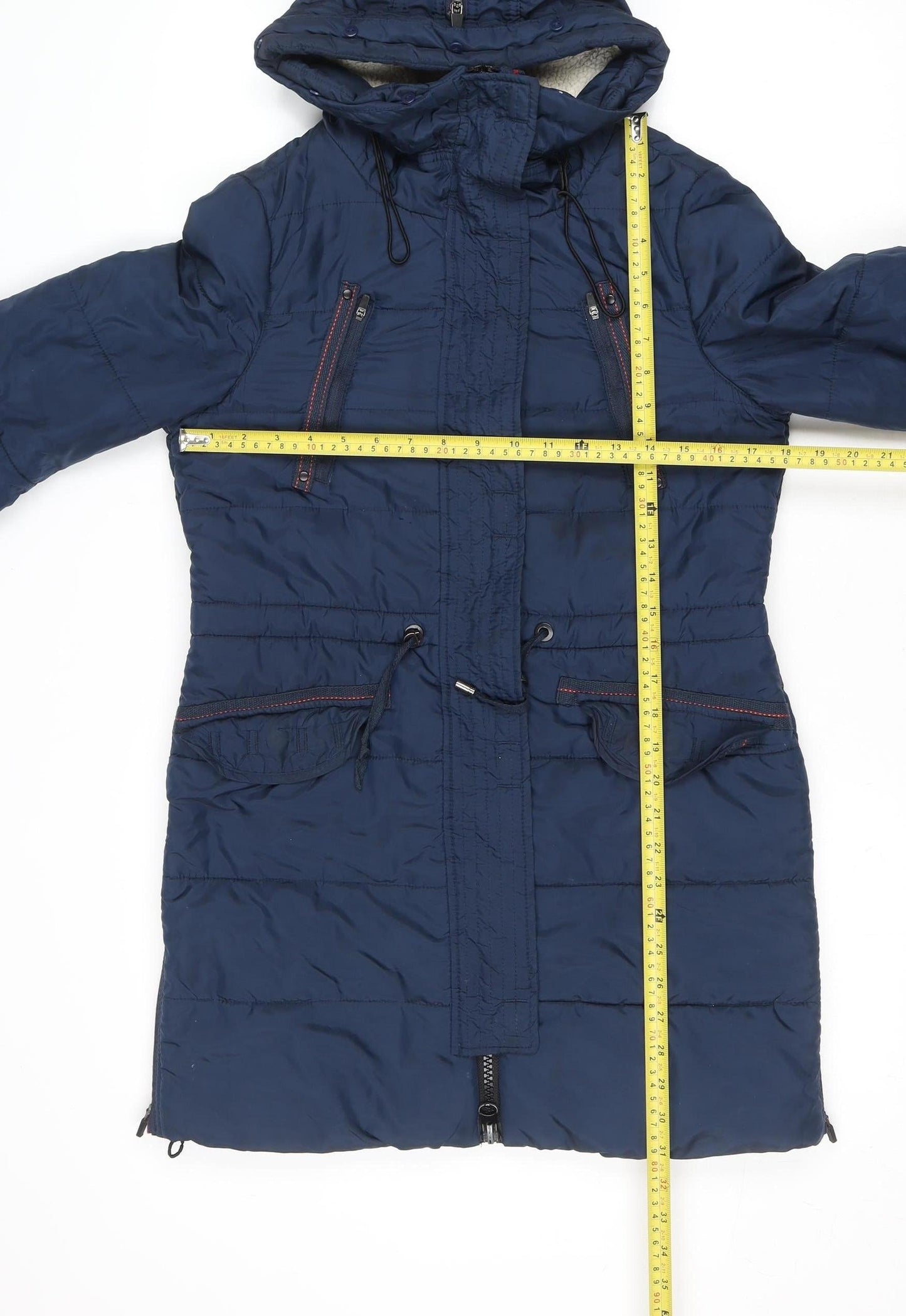 Womens UK Size S VERO MODA Blue Parka Coat