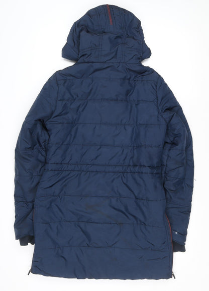 Womens UK Size S VERO MODA Blue Parka Coat