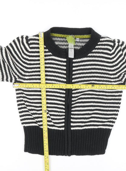 Womens UK Size 12 Jasper Conran Black Full Zip Jumper
