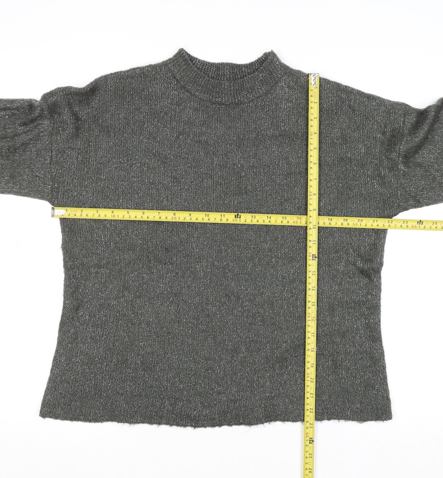 Womens UK Size 16 Warehouse Grey Pullover Jumper