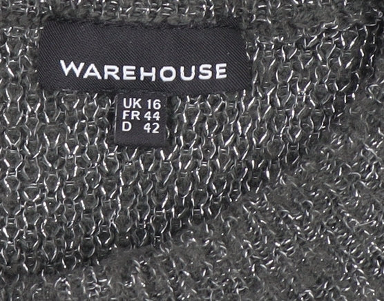 Womens UK Size 16 Warehouse Grey Pullover Jumper