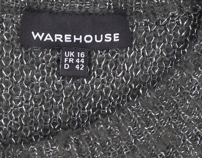 Womens UK Size 16 Warehouse Grey Pullover Jumper