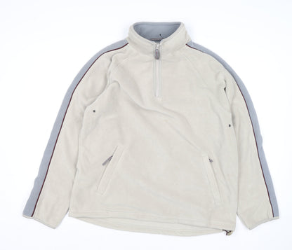 Mens UK Size M Active Sportswear Beige Pullover Sweatshirt