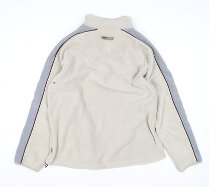 Mens UK Size M Active Sportswear Beige Pullover Sweatshirt