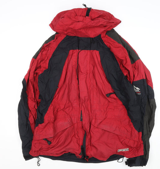 Mens UK Size L Serac Red Parka Coat