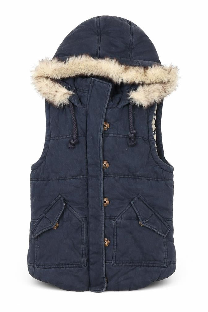 Womens UK Size 8 River Island Blue Puffer Jacket