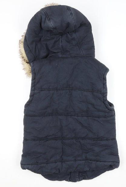 Womens UK Size 8 River Island Blue Puffer Jacket