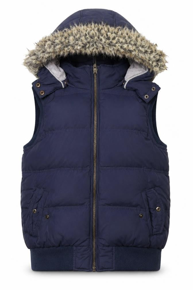Womens UK Size 12 Fat Face Blue Puffer Jacket