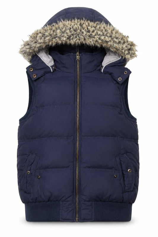 Womens UK Size 12 Fat Face Blue Puffer Jacket