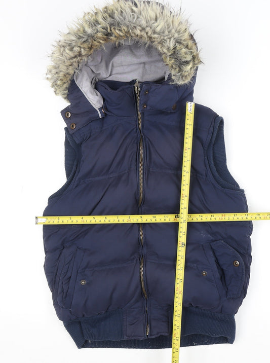 Womens UK Size 12 Fat Face Blue Puffer Jacket