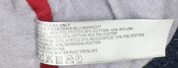 Womens UK Size 12 Fat Face Blue Puffer Jacket