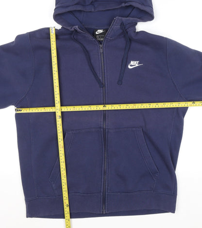 Mens UK Size L Nike Blue Full Zip Hoodie
