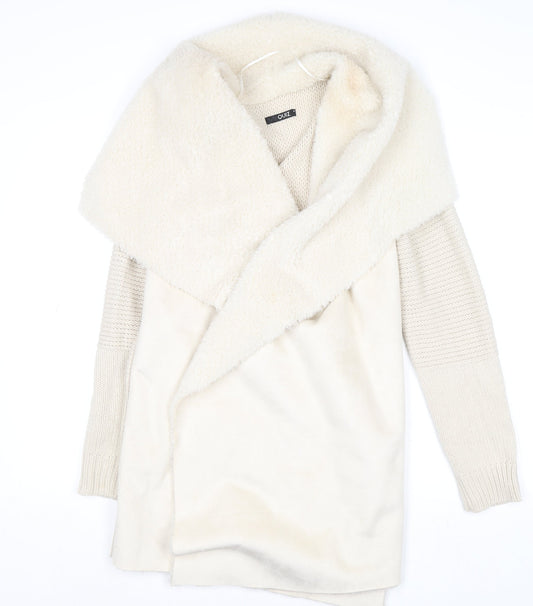 Womens UK Size M Quiz Ivory Cardigan Jumper