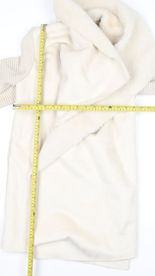 Womens UK Size M Quiz Ivory Cardigan Jumper