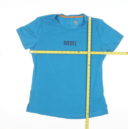 Mens UK Size M Diesel Blue Gym & Training Running & Jogging T-Shirt